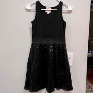 Women's/Junior's PINK ROSE Black Sequin Dress Size M